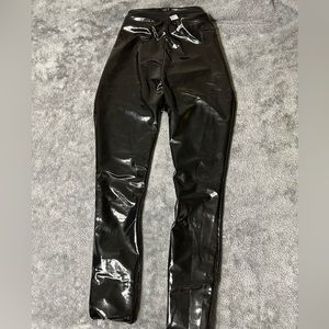 H&M tights black, size 6, latex and shiny